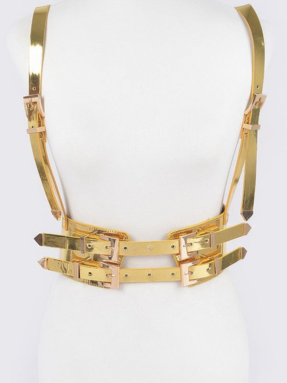 Vegan Harness With Metal Buckles